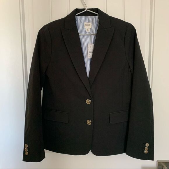 J Crew Blazer 12 Schoolboy Black Corpcore Professional Business Office Work - Picture 5 of 12